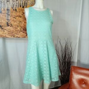 3/$25 Lace Layered Aqua Dress
